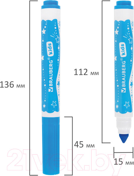Изображение товара Фломастеры Brauberg Kids / 152187 (12цв)