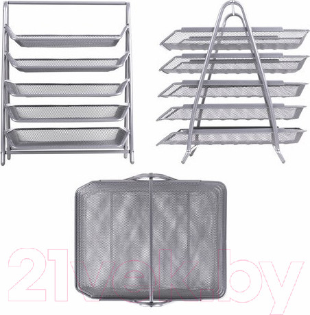 Изображение товара Лоток для бумаг Brauberg Germainum / 237972 (серебряный)