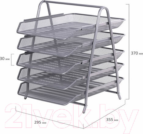Изображение товара Лоток для бумаг Brauberg Germainum / 237972 (серебряный)