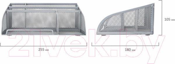 Изображение товара Органайзер настольный Brauberg Germanium / 237974 (серебристый)