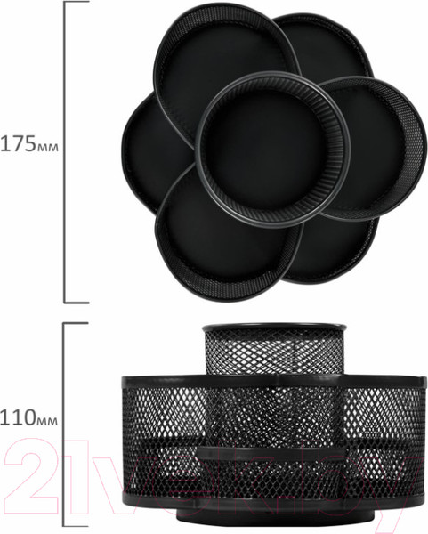 Изображение товара Органайзер настольный Brauberg Germanium / 237980 (черный)