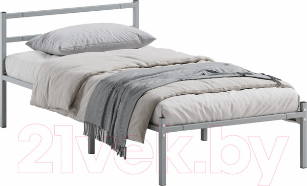 Изображение товара Односпальная кровать Домаклево Лофт 90x200 (серый)