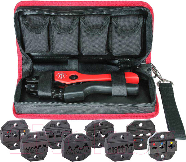 Изображение товара Инструмент обжимной КВТ CTK+8 / 83347 (с набором матриц)