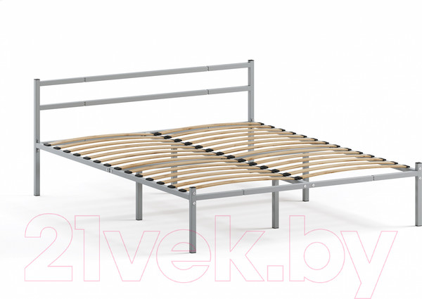 Изображение товара Двуспальная кровать Домаклево Лофт 160x200 (серый)