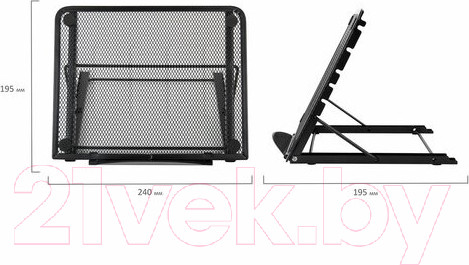 Изображение товара Подставка для книг Brauberg Germanium / 237987 (черный)