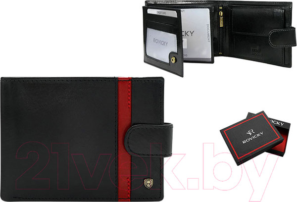 Изображение товара Портмоне Cedar Rovicky / N992L-RVTP (черный/красный)