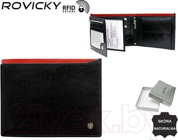 Изображение товара Портмоне Cedar Rovicky / N992-RVT (черный/красный)