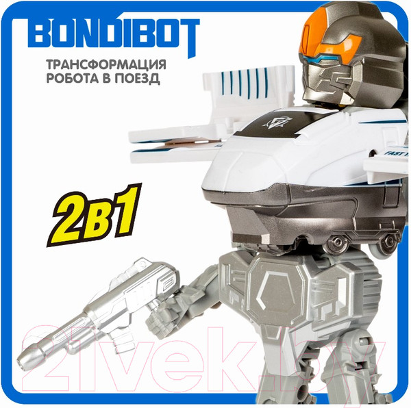 Изображение товара Робот-трансформер Bondibon Робот-поезд / ВВ5741 (голубой)