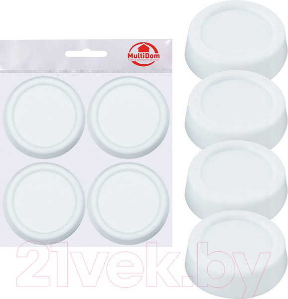 Изображение товара Комплект антивибрационных подставок Мультидом ПТ76-140 (белый)