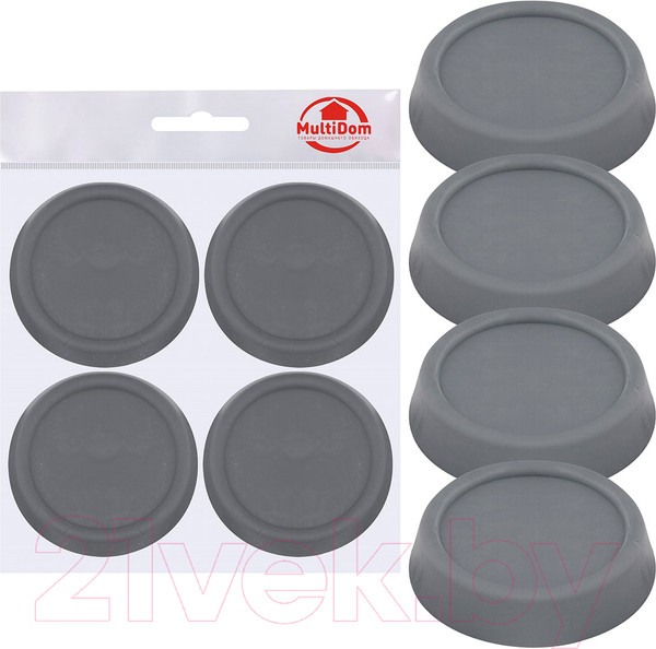 Изображение товара Комплект антивибрационных подставок Мультидом ПТ76-141  (серый)