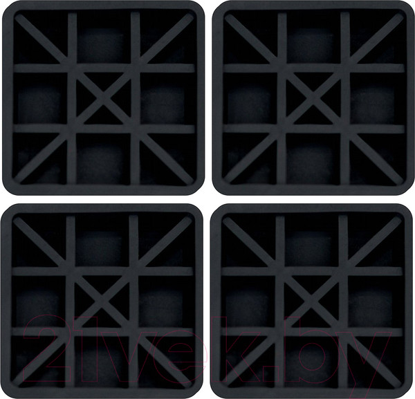 Изображение товара Комплект антивибрационных подставок Мультидом ПТ76-145 (черный)