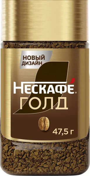 Изображение товара Кофе растворимый Nescafe Gold с добавлением молотого (47.5г)