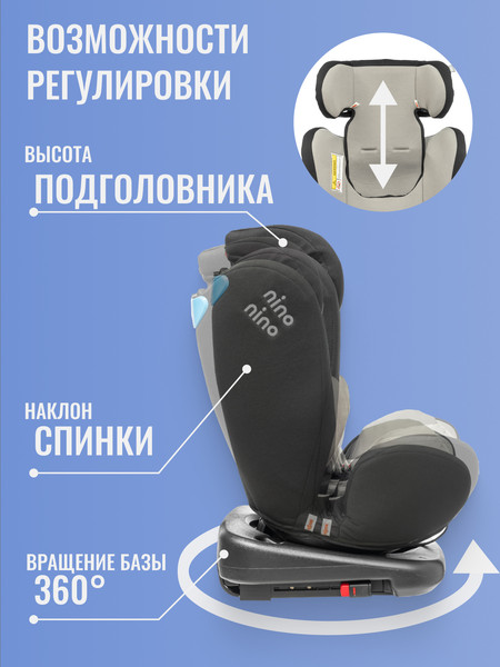 Изображение товара Автокресло NINO Cosy (черный/светло-серый)