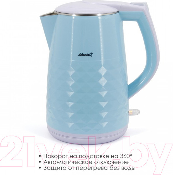Изображение товара Электрочайник Atlanta ATH-2441 (голубой)