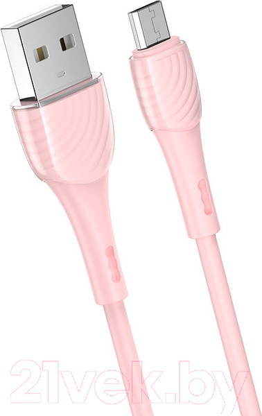 Изображение товара Кабель Hoco X49 Beloved AM-microBM (1м, розовый)