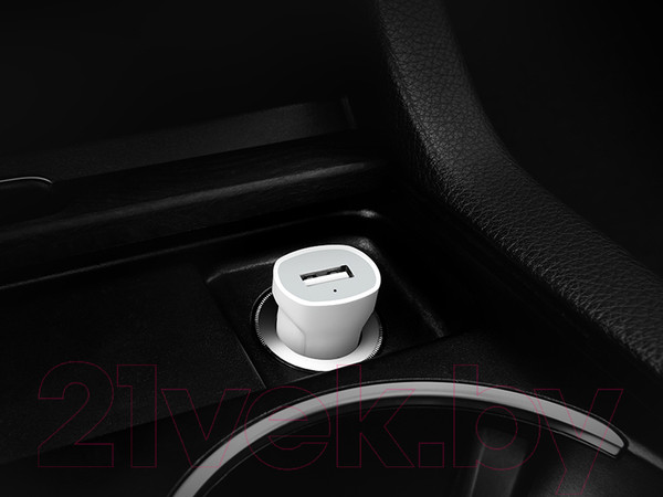 Изображение товара Зарядное устройство автомобильное Hoco Z2 + кабель AM-8pin Lightning / 6957531067771 (белый)