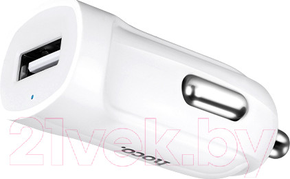 Изображение товара Зарядное устройство автомобильное Hoco Z2 + кабель AM-8pin Lightning / 6957531067771 (белый)