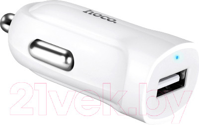 Изображение товара Зарядное устройство автомобильное Hoco Z2 + кабель AM-8pin Lightning / 6957531067771 (белый)