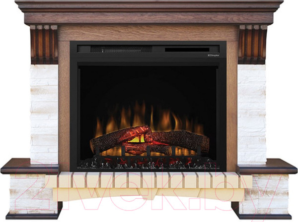 Изображение товара Каминокомплект Смолком Stone Montebello MB/JUP/SYM26 + XHD28L-INT (дуб антик)