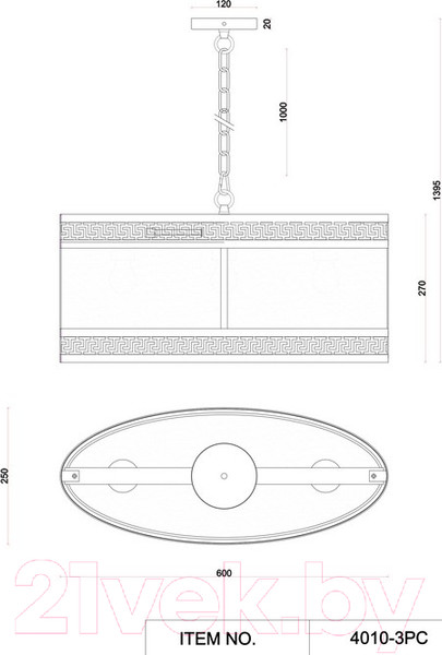 Изображение товара Потолочный светильник FAVOURITE 4010-3PC