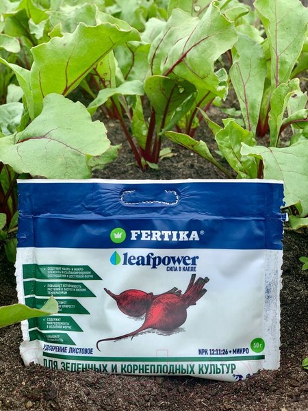 Изображение товара Удобрение Fertika Leaf Power для зеленых и корнеплодных культур (50г)