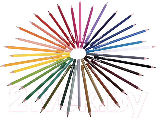 Изображение товара Набор цветных карандашей Юнландия Домики / 181839 (36цв)