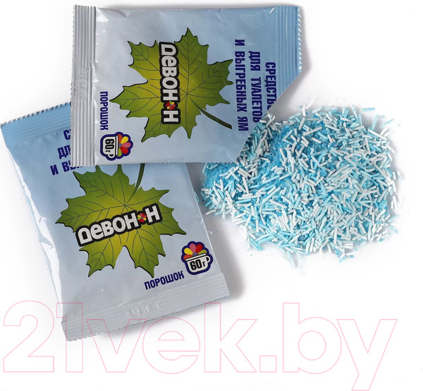 Изображение товара Биоактиватор Девон Порошок Н для биоуалетов, выгребных ям и септиков / 324234 (60г)