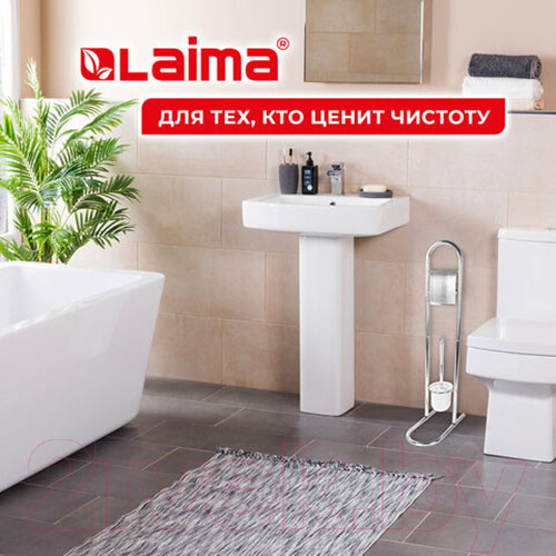Изображение товара Стойка для туалетной бумаги с ершиком Laima 607433