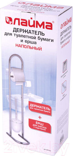 Изображение товара Стойка для туалетной бумаги с ершиком Laima 607433