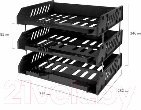 Изображение товара Лоток для бумаг Brauberg File / 238107 (черный)