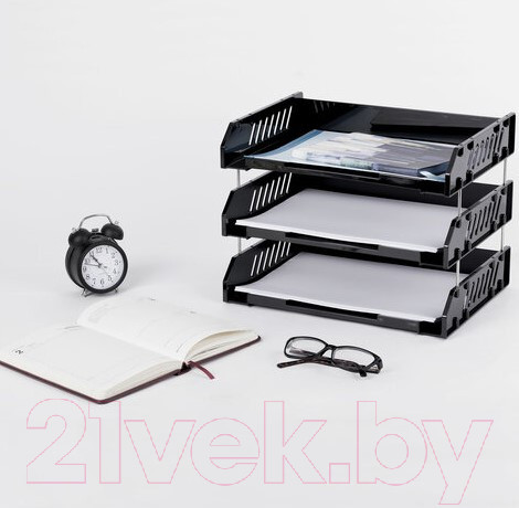 Изображение товара Лоток для бумаг Brauberg File / 238107 (черный)
