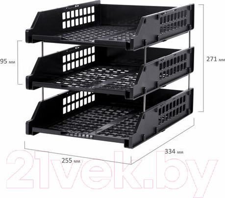 Изображение товара Лоток для бумаг Brauberg Grand Office / 238109 (черный)