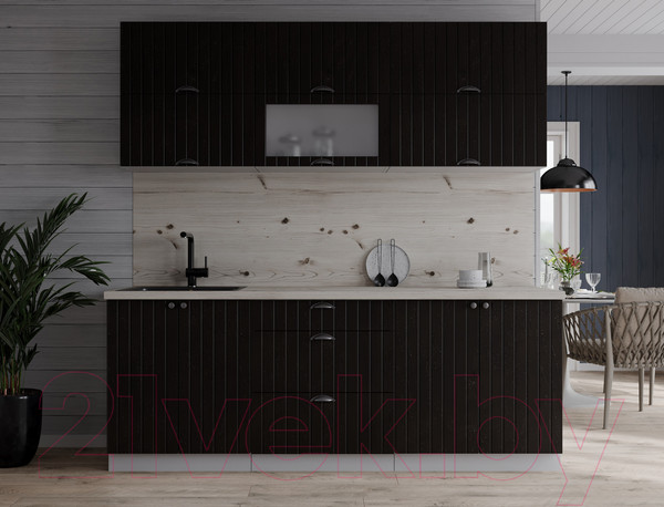 Изображение товара Кухонный гарнитур Интерлиния Берес 1.9Б (дуб английский/бискайская сосна)