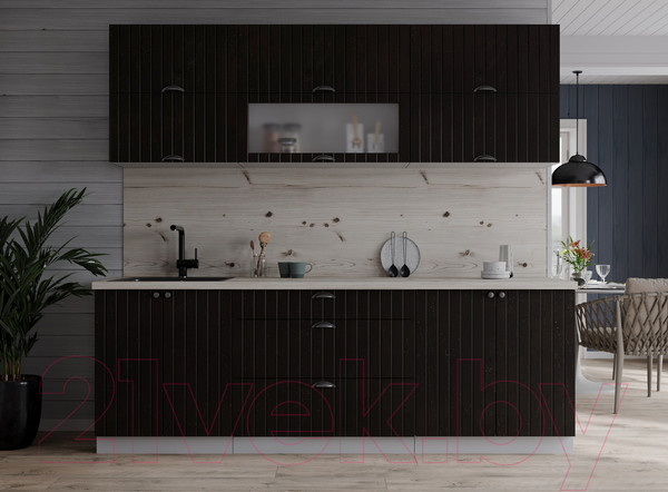 Изображение товара Кухонный гарнитур Интерлиния Берес 2.1Б (дуб английский/бискайская сосна)