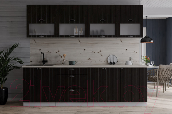 Изображение товара Кухонный гарнитур Интерлиния Берес 2.3Б (дуб английский/бискайская сосна)