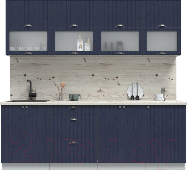 Изображение товара Кухонный гарнитур Интерлиния Берес 2.3Б (дуб королевский/бискайская сосна)