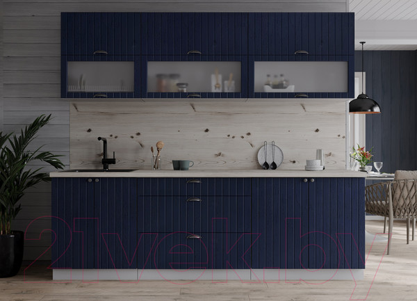 Изображение товара Кухонный гарнитур Интерлиния Берес 2.2Б (дуб королевский/бискайская сосна)