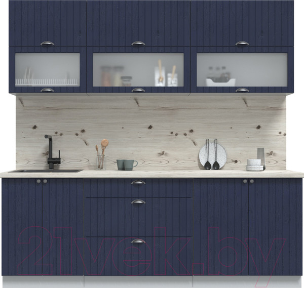 Изображение товара Кухонный гарнитур Интерлиния Берес 2.2Б (дуб королевский/бискайская сосна)