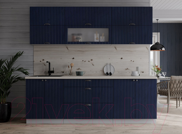 Изображение товара Кухонный гарнитур Интерлиния Берес 2.1Б (дуб королевский/бискайская сосна)