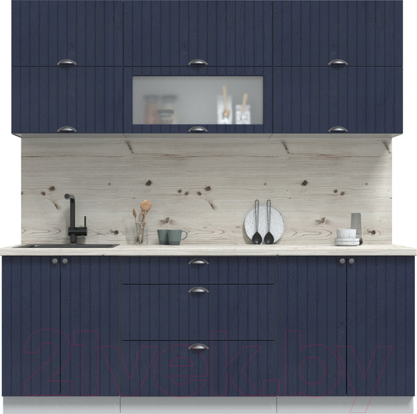 Изображение товара Кухонный гарнитур Интерлиния Берес 2.1Б (дуб королевский/бискайская сосна)