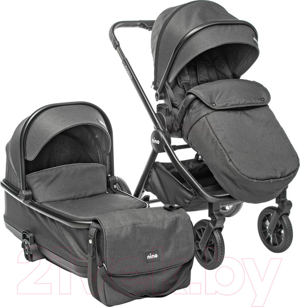 Изображение товара Детская универсальная коляска NINO Corso 2 в 1 (графит)