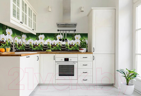 Изображение товара Скиналь Grace Белая орхидея 3000x600 / ТП10016764