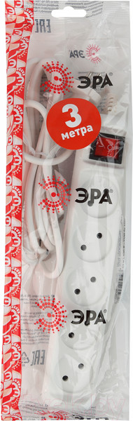Изображение товара Удлинитель ЭРА U-5s-3m-2x1 / Б0044056