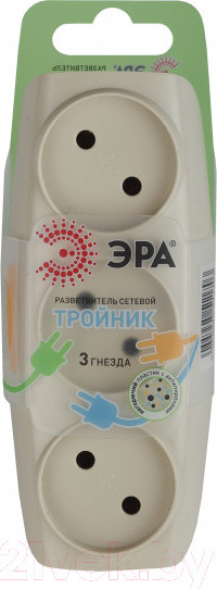 Изображение товара Электроразветвитель ЭРА SP-3-I / Б0017018 (слоновая кость)