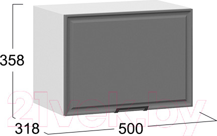 Изображение товара Шкаф под вытяжку ТриЯ Белладжио 1В5Г (белый/софт графит)