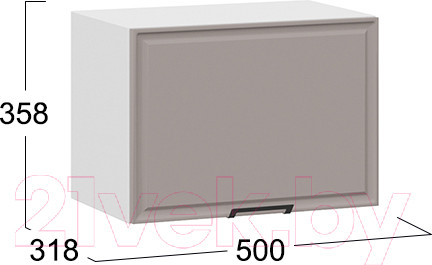 Изображение товара Шкаф под вытяжку ТриЯ Белладжио 1В5Г (белый/софт капучино)