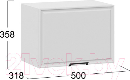 Изображение товара Шкаф под вытяжку ТриЯ Белладжио 1В5Г (белый/фон белый)