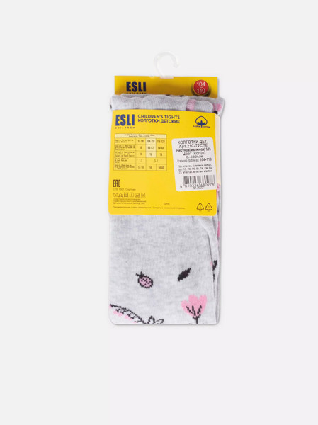 Изображение товара Колготки детские Esli 595 (р.104-110, светло-серый)