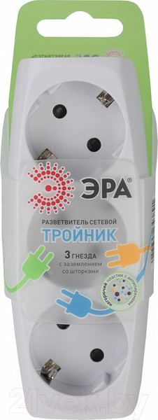 Изображение товара Электроразветвитель ЭРА SP-3e-W / C0045529 (белый)