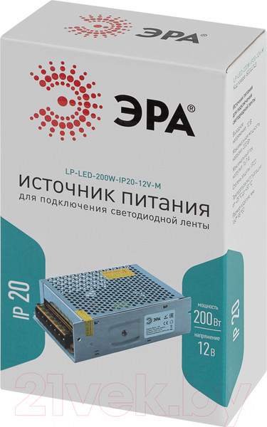 Изображение товара Драйвер для светодиодной ленты ЭРА LP-LED-200W-IP20-12V-M / Б0044743